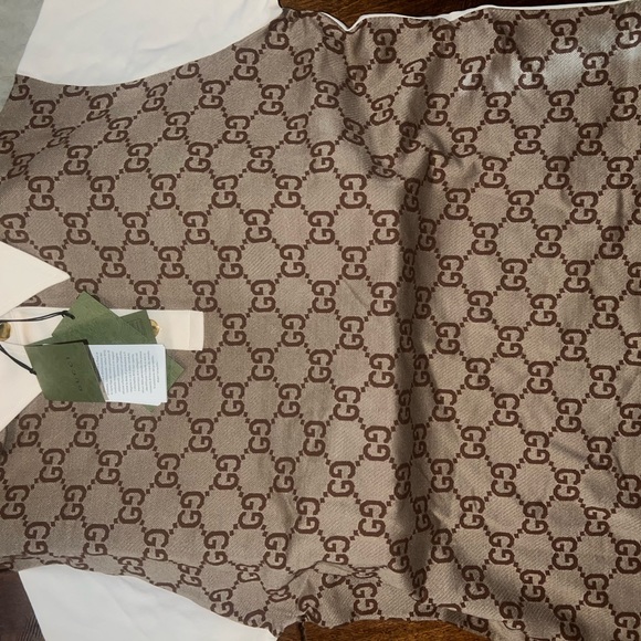 Gucci Brown and White Polo Shirt - Picture 2 of 5